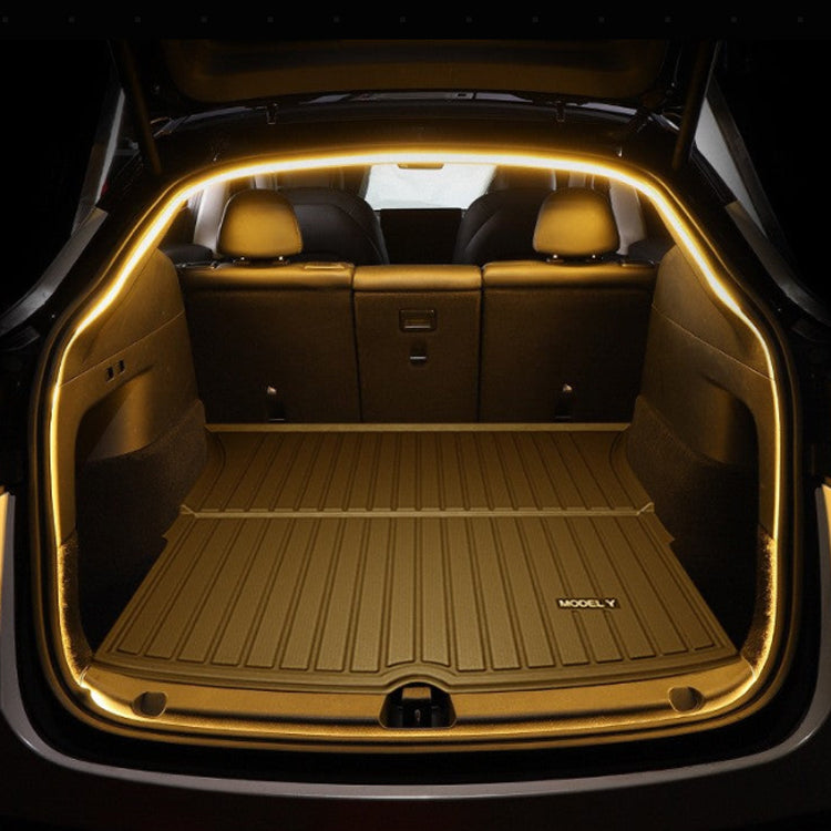 Suitable for the updated version of Tesla Model 3/Y/X/S front and rear trunk ambient lighting welcome kit interior modification accessories